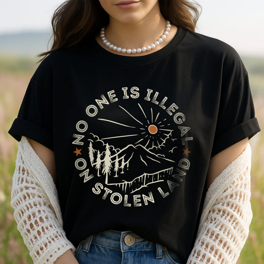 No One Is Illegal On Stolen Land Awareness Unisex T-Shirt/T-Shirt V-Neck/Hoodie/Sweatshirt