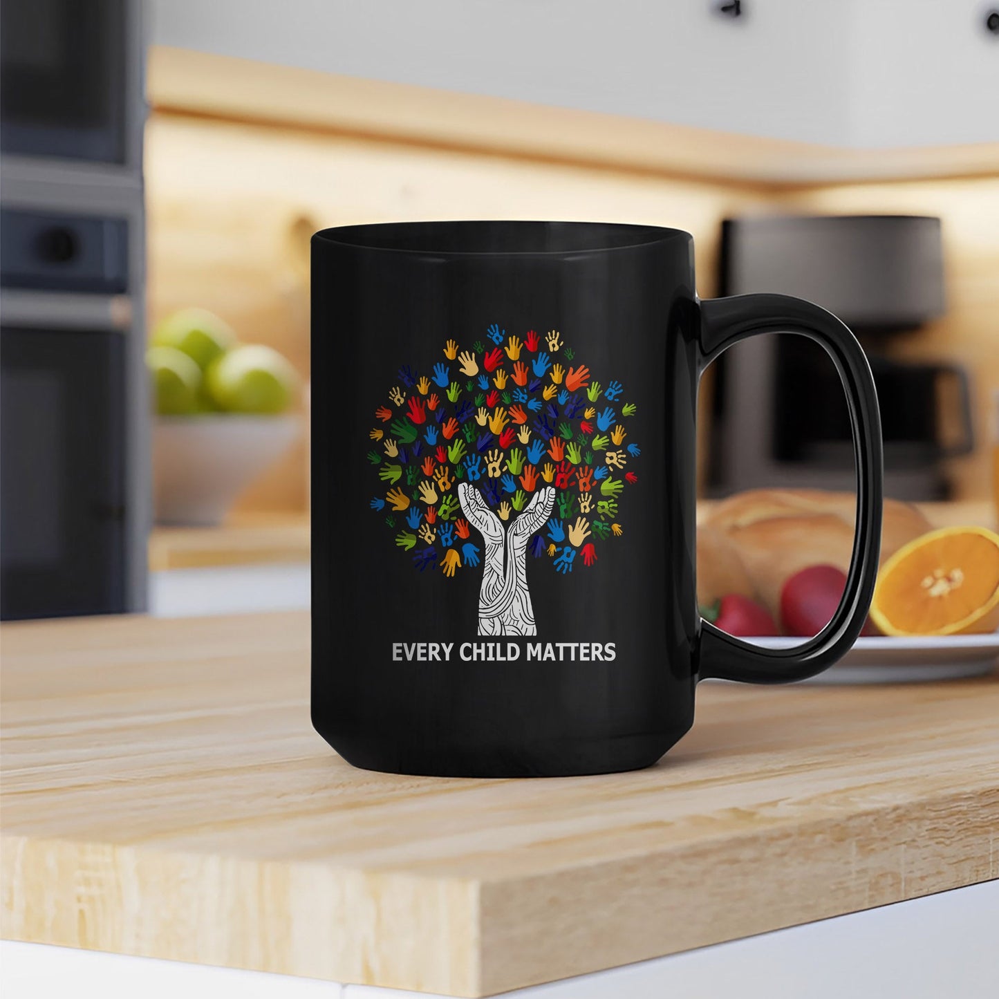Every Child Matters Handprint Tree For Orange Shirt Day Ceramic Coffee Mug