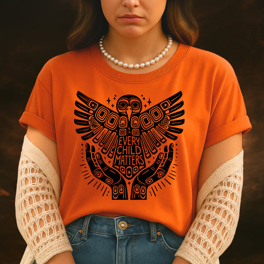 Every Child Matters Owl Bird Feather For Orange Shirt Day Unisex T-Shirt/Hoodie/Sweatshirt 299