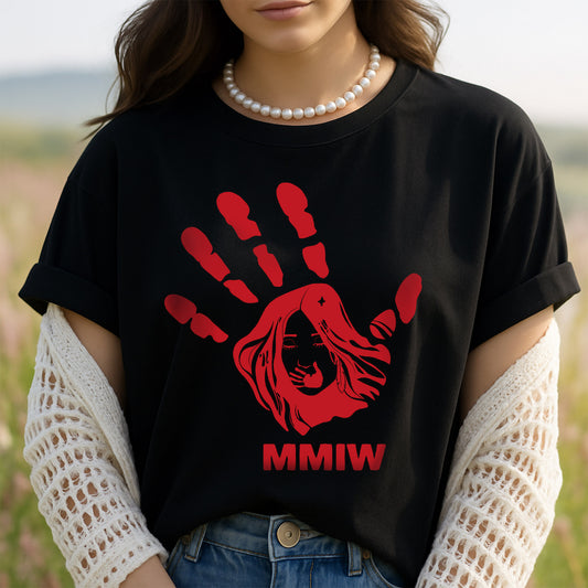 MMIW Red Hand Indigenous Owned S-T-Shirt