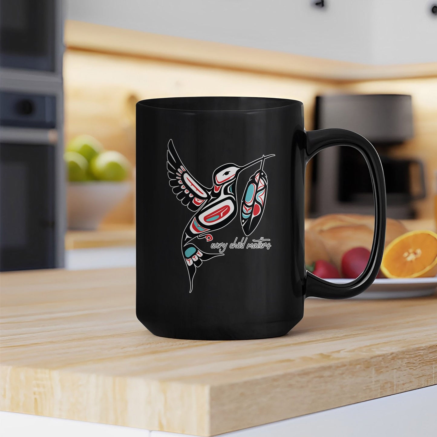 Every Child Matters Hummingbird With Feather Design Ceramic Coffee Mug