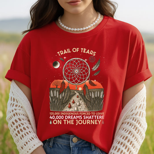 Trail Of Tears - 125000 Indigenous Forced To Leave 40000 Dreams Shattere Unisex T-Shirt/Hoodie/Sweatshirt