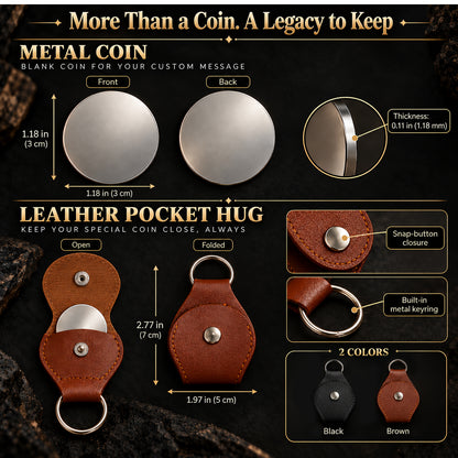 Geronimo Native American Medallion Apache Historical Coin - Personalized 3D Printing Pocket Hug