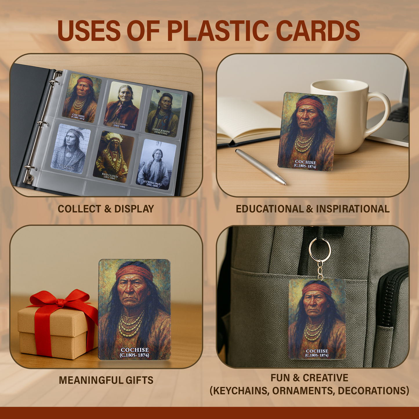 Set of 10 Events & Holidays Plastic Cards –– Premium Two-Sided 2.5"x3.5" - 0.1" Thick Durable Plastic