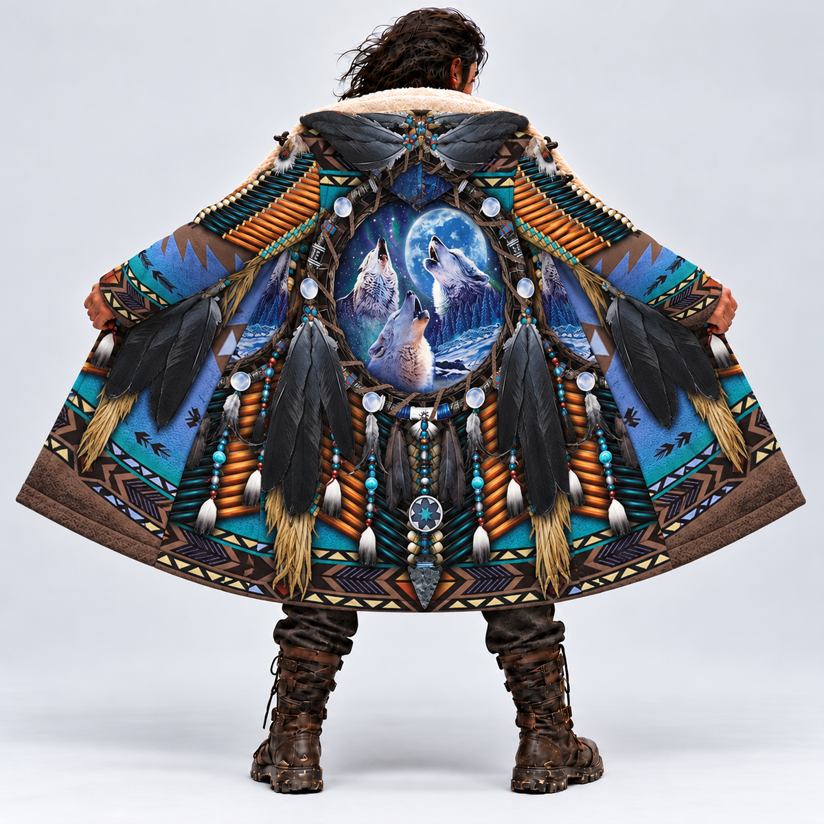 3D Dream Cloak Wolf Power Native - Moon Howl Cloak The Spirit of the Purple Night