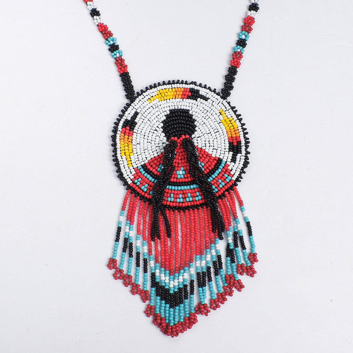 Combo MMIW Handmade Beaded Necklace And Earrings Unisex With Native American Style