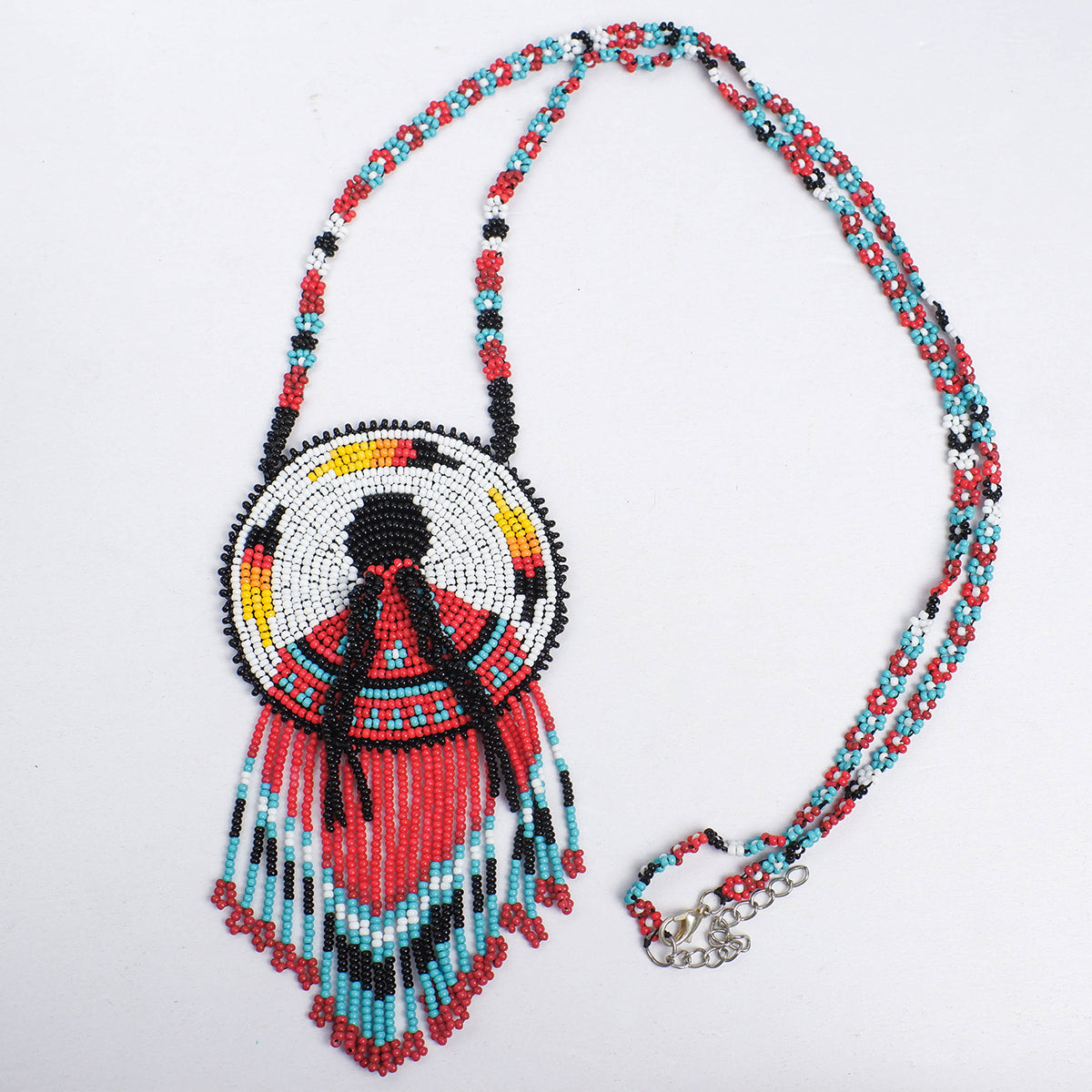 Combo MMIW Handmade Beaded Necklace And Earrings Unisex With Native American Style
