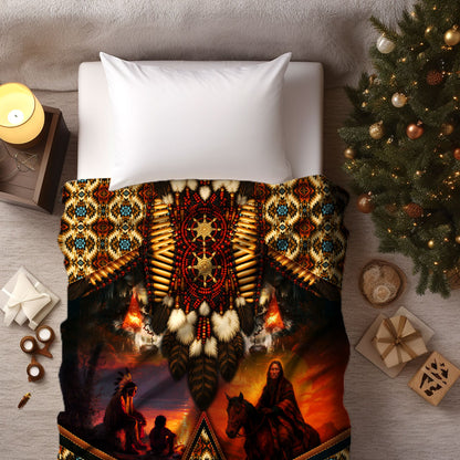 Native Pride Blanket – Warrior Spirit & Tribal Heritage