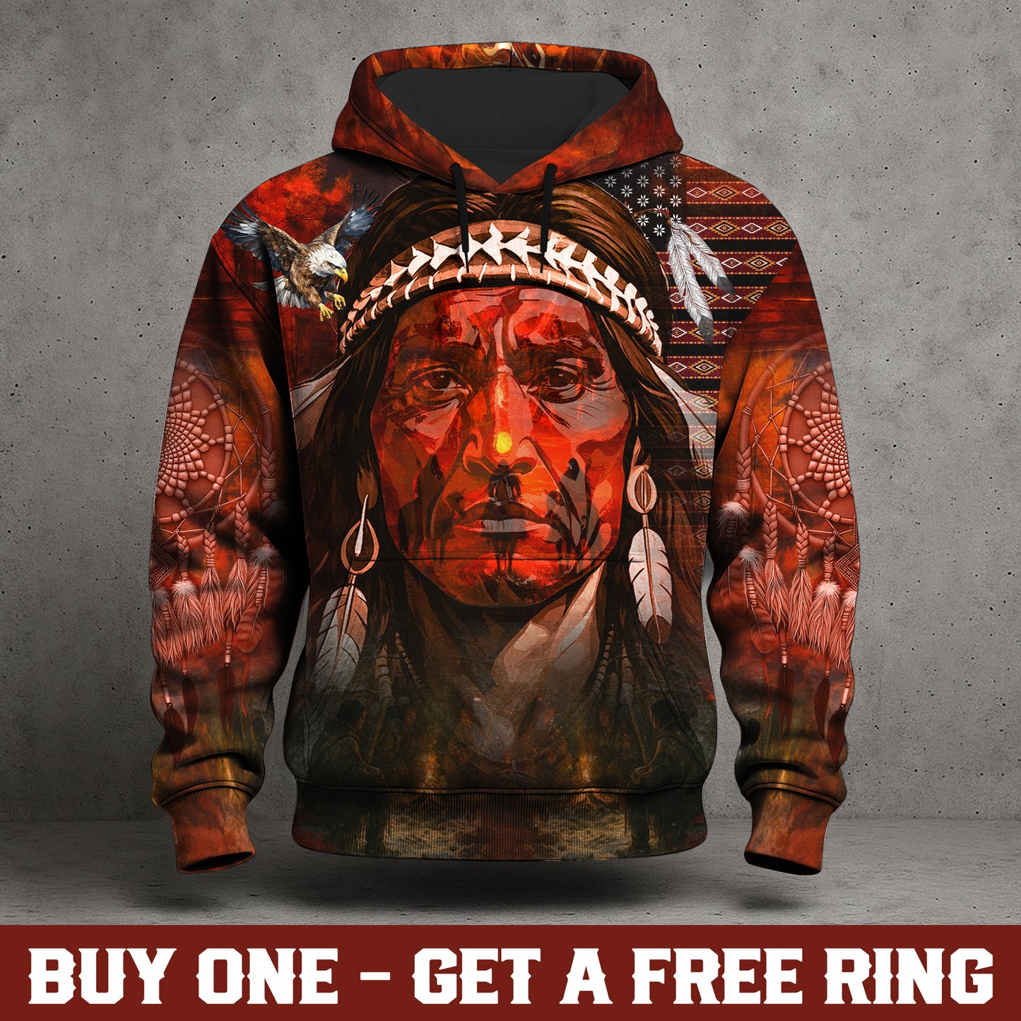 Echoes of the Ancestors – The Chief Spirit 3D Hoodie, Honoring Native Roots