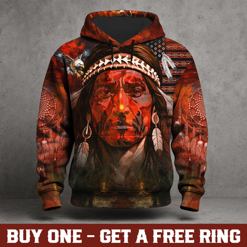 Echoes of the Ancestors – The Chief Spirit 3D Hoodie, Honoring Native Roots