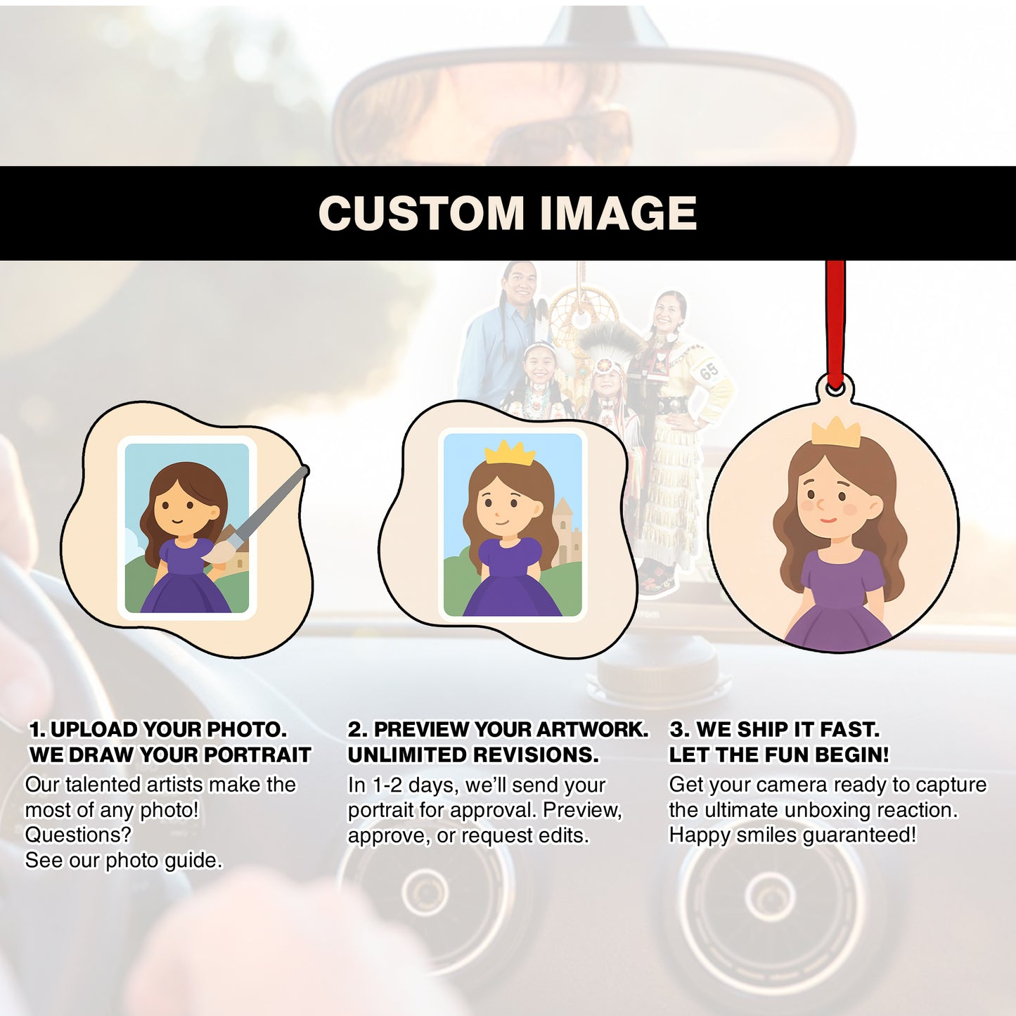 Custom Photo Ornament Acrylic – Personalized Christmas Gift