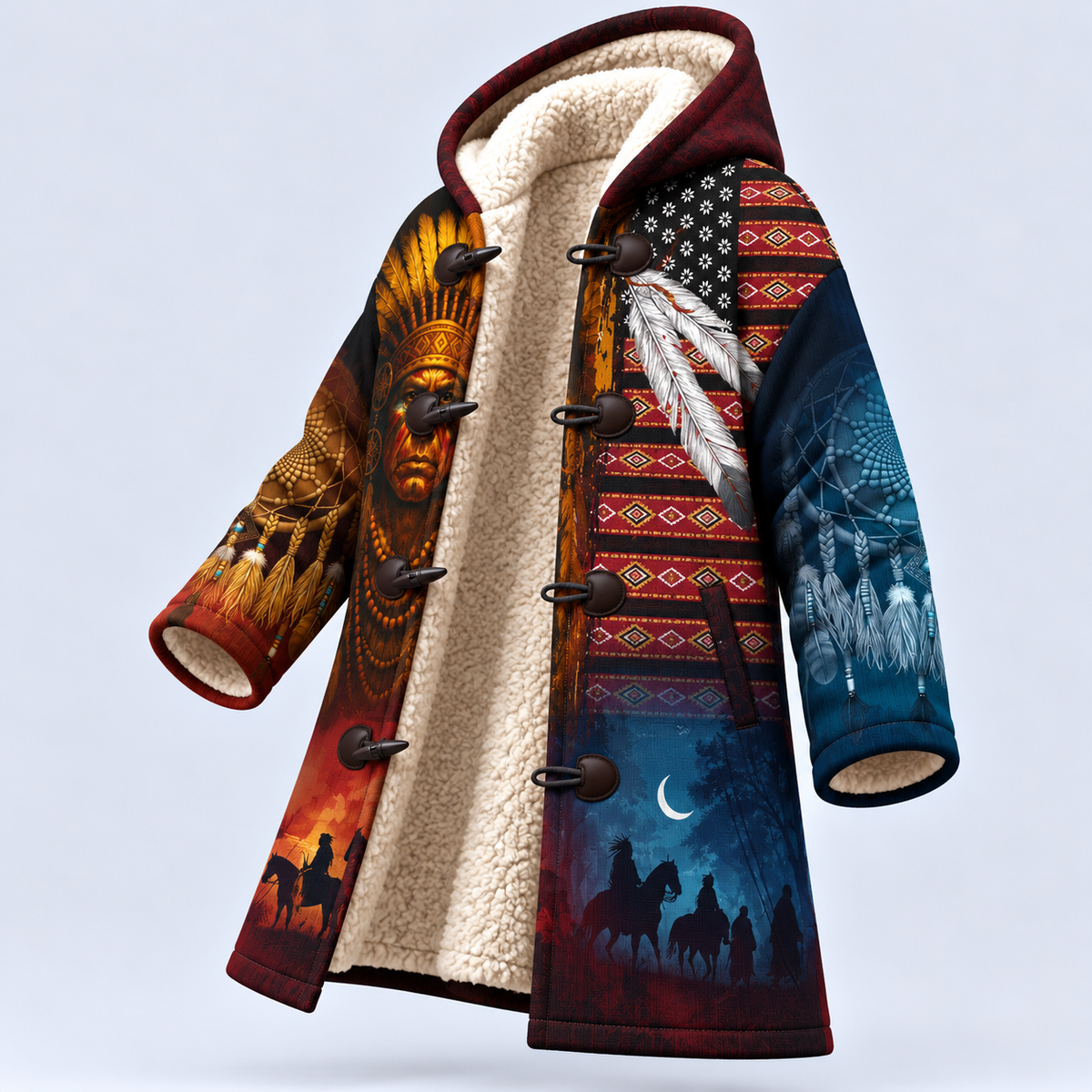 Dream Cloak - The Chief Spirit in Red & Blue, Symbol of Freedom and Pride