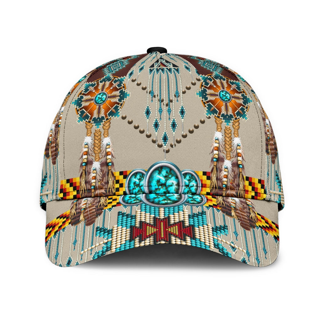 Turquoise Blue Pattern Breastplate Classic Cap