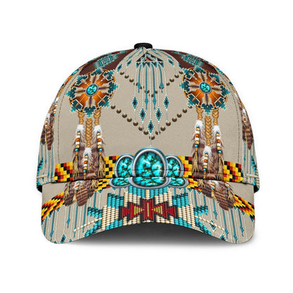 Turquoise Blue Pattern Breastplate Classic Cap