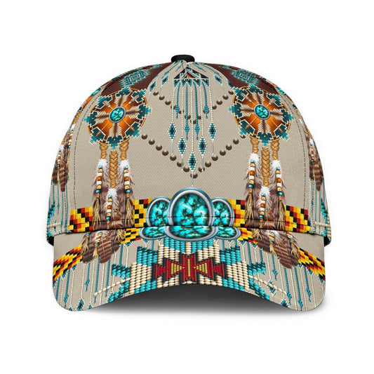 Turquoise Blue Pattern Breastplate Classic Cap