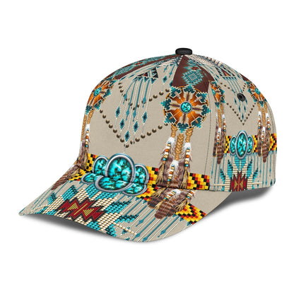 Turquoise Blue Pattern Breastplate Classic Cap