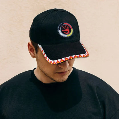 MMIW Feathers Cotton Unisex Baseball Cap With Beaded Patch Brim Native American Style