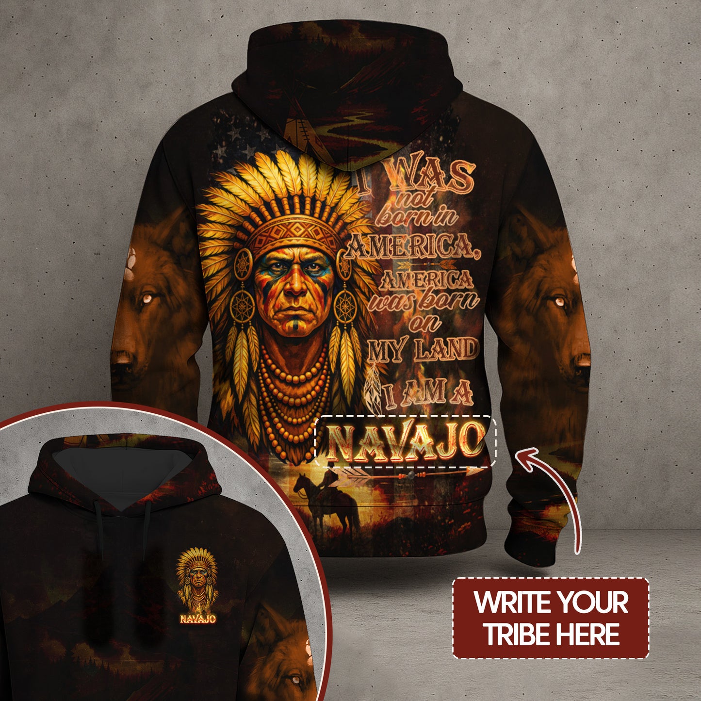 Custom Tribe Here: I was not born in America — America was born on my land I am a .........  Write your tribe here!