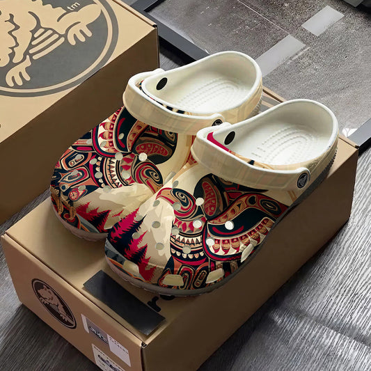 Native Eagle Pattern Clogs Shoes for Adults & Kids