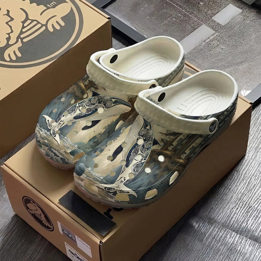 Native Orca Art Clogs Shoes for Adults & Kids