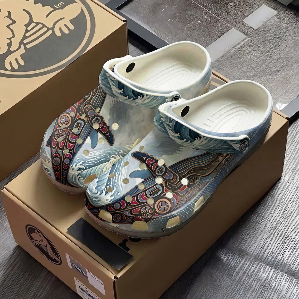 Native Orca Pattern Clogs Shoes for Adults & Kids