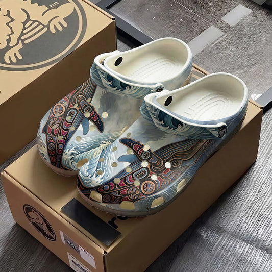 Native Orca Pattern Clogs Shoes for Adults & Kids