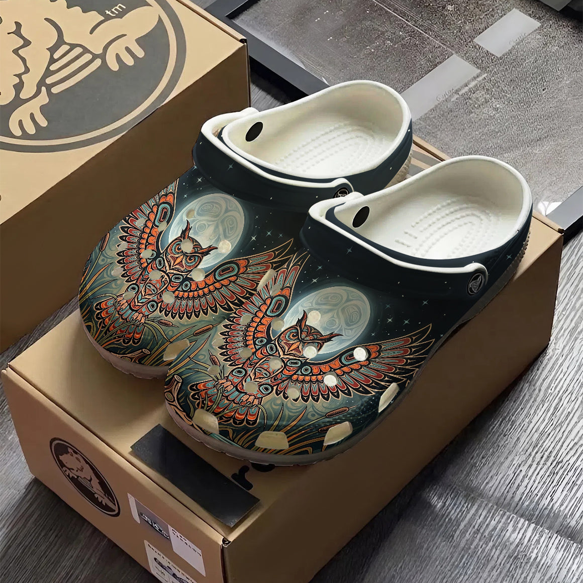 Native Owl Clogs Shoes for Adults & Kids