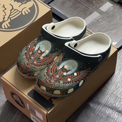 Native Owl Clogs Shoes for Adults & Kids