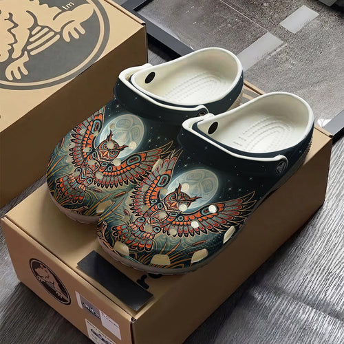 Native Owl Clogs Shoes for Adults & Kids
