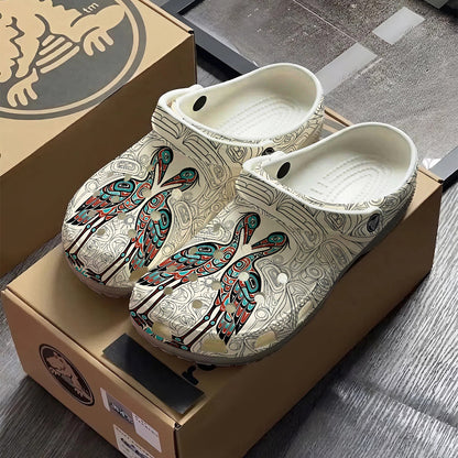 Native Heron Art Clogs Shoes for Adults & Kids