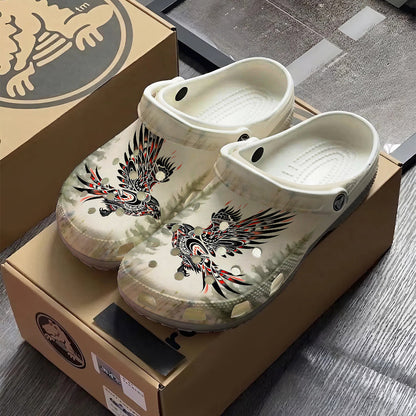 Native Bird Art Clogs Shoes for Adults & Kids