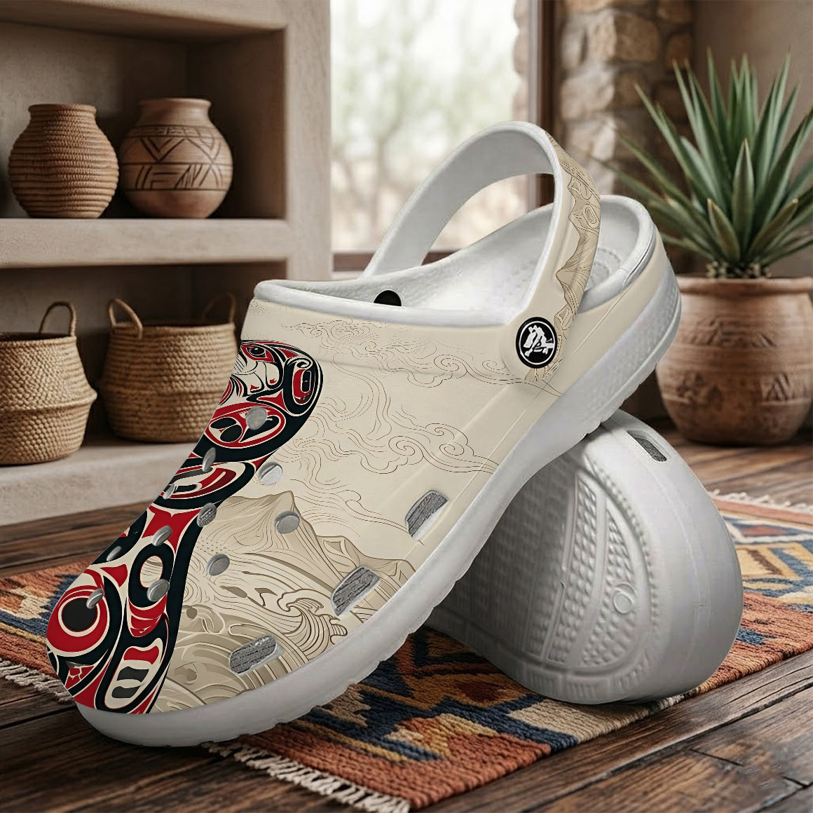 Native Otter Art Clogs Shoes for Adults & Kids
