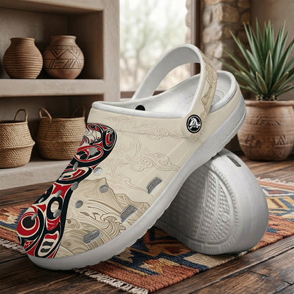 Native Otter Art Clogs Shoes for Adults & Kids