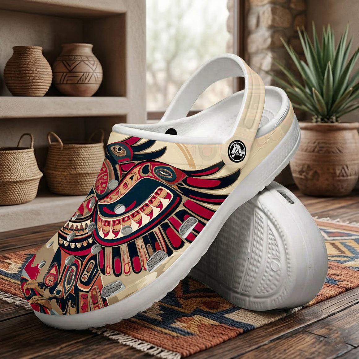 Native Eagle Pattern Clogs Shoes for Adults & Kids