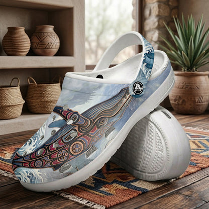 Native Orca Pattern Clogs Shoes for Adults & Kids