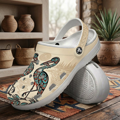 Native Heron Art Clogs Shoes for Adults & Kids