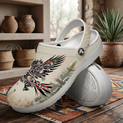 Native Bird Art Clogs Shoes for Adults & Kids