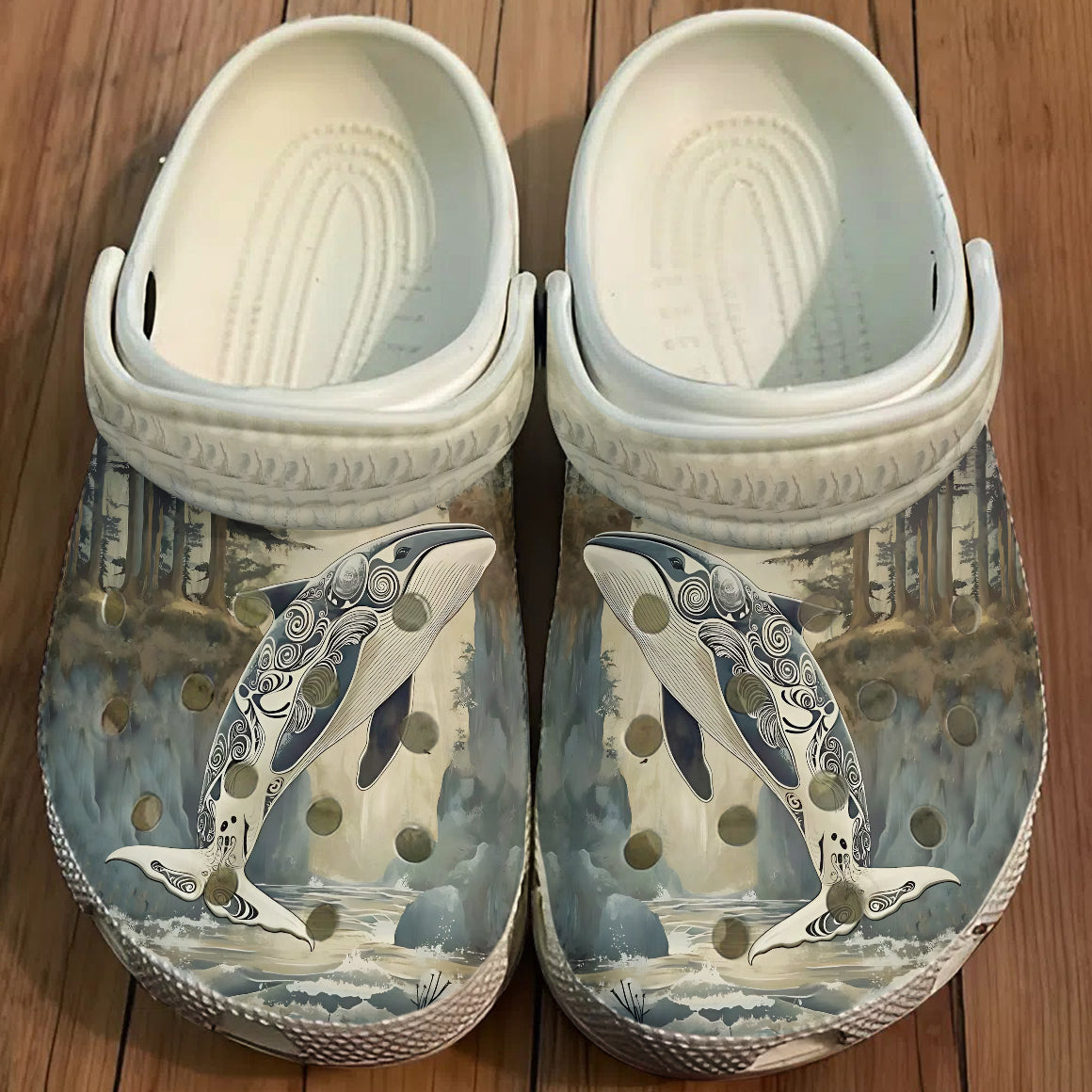 Native Orca Art Clogs Shoes for Adults & Kids