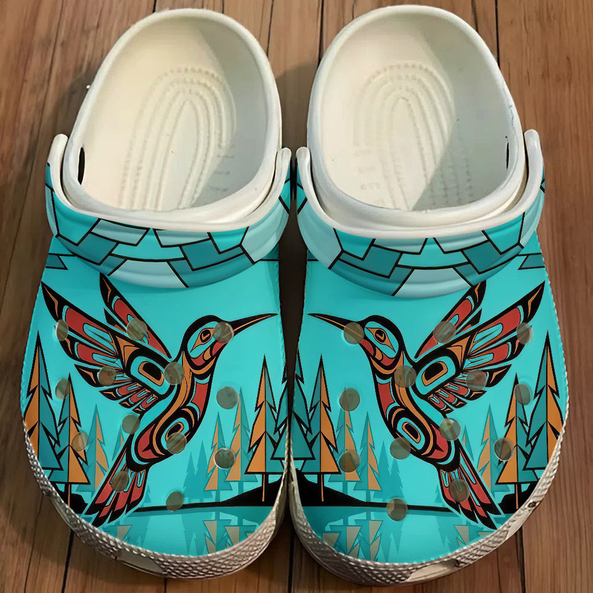 Pattern Clogs Native Hummingbird Art Pattern Clogs Shoes for Adults & Kids – Native ...