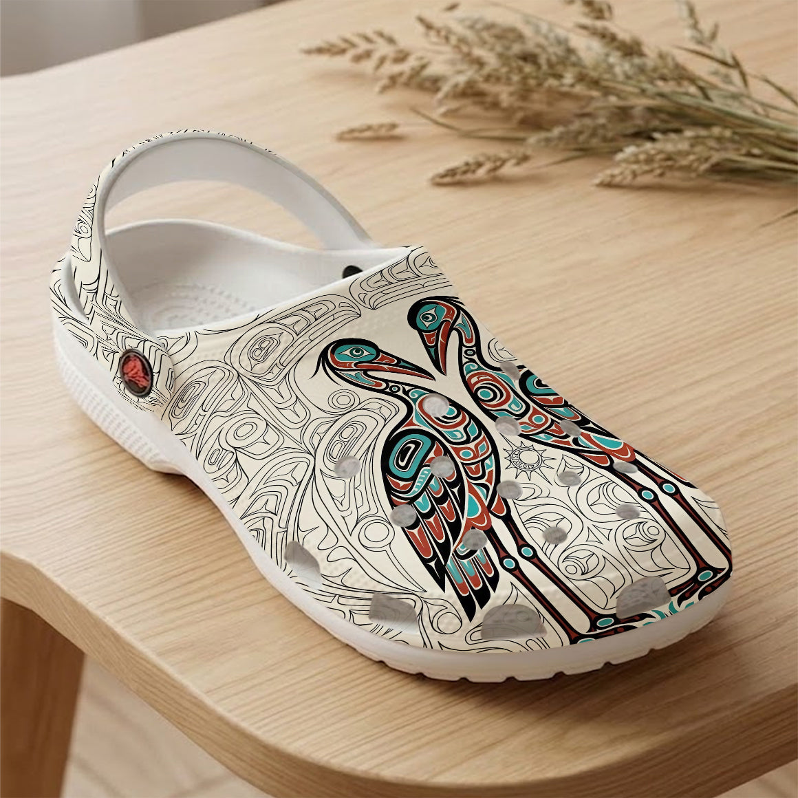 Native Heron Art Clogs Shoes for Adults & Kids