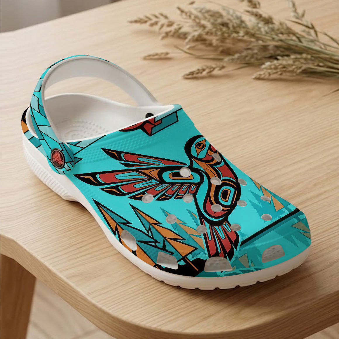 Native Hummingbird Art Pattern Clogs Shoes for Adults & Kids