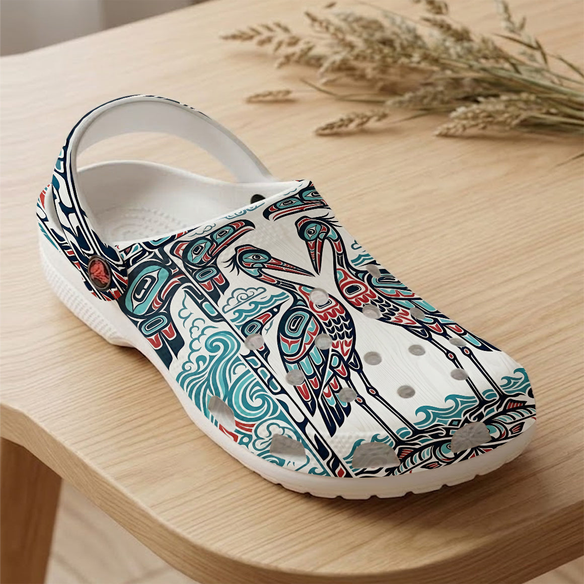 Native Heron Art Clogs Shoes for Adults & Kids