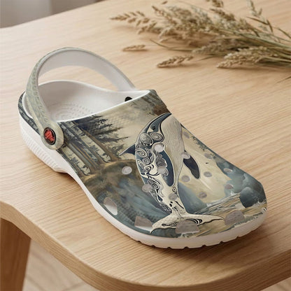 Native Orca Art Clogs Shoes for Adults & Kids