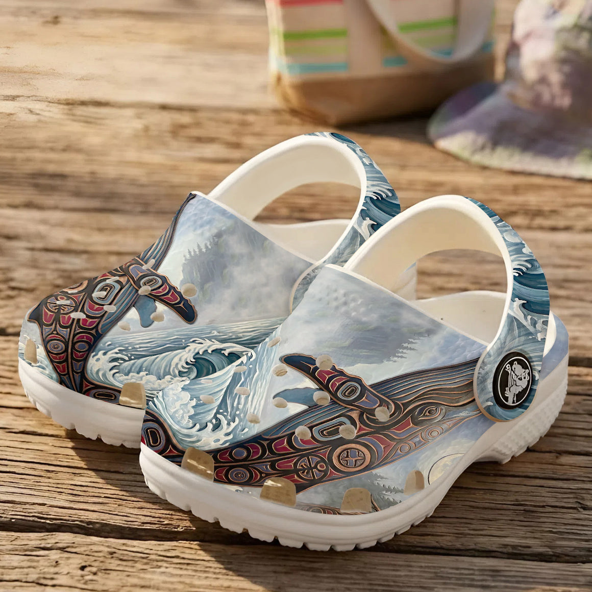Native Orca Pattern Clogs Shoes for Adults & Kids