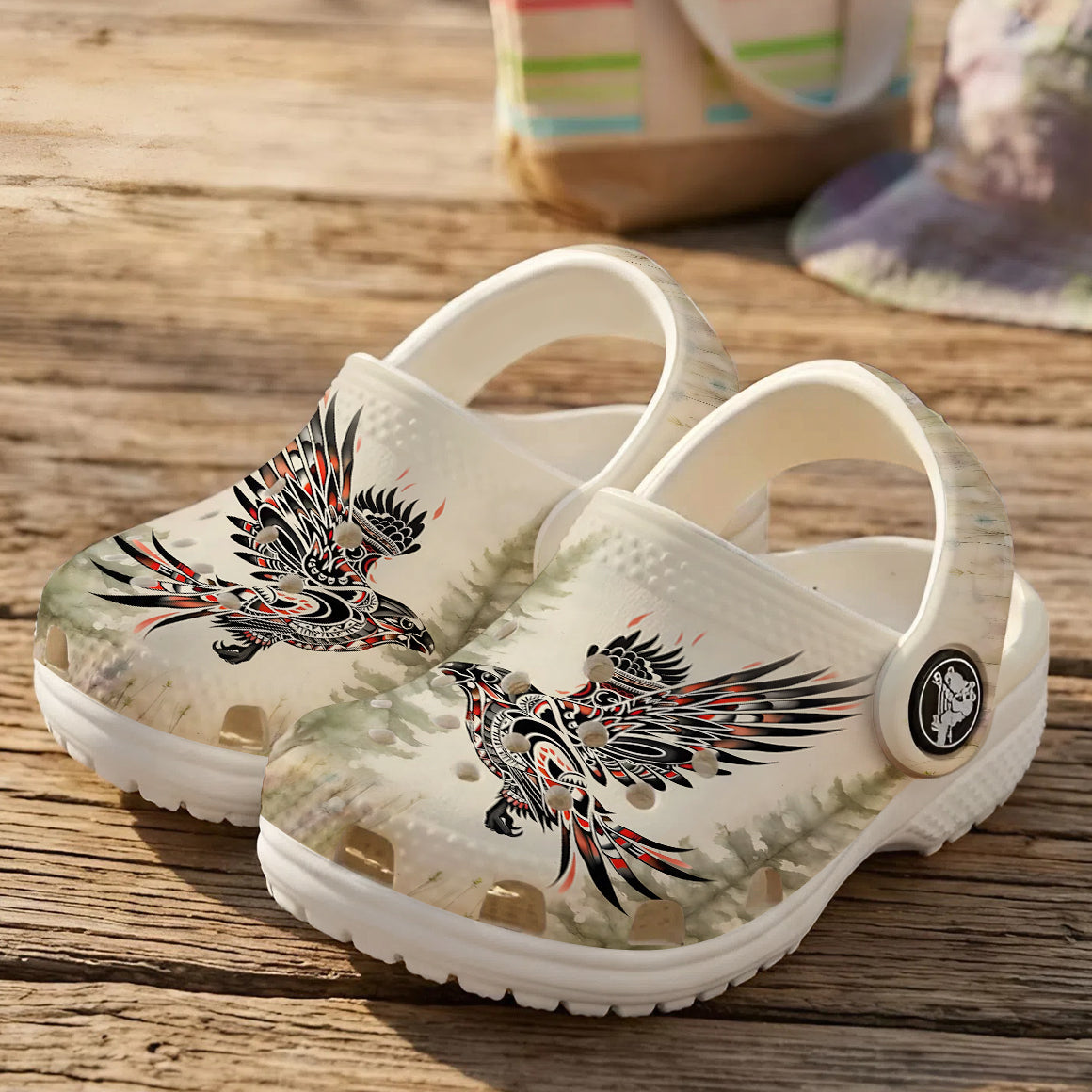Native Bird Art Clogs Shoes for Adults & Kids