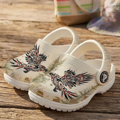 Native Bird Art Clogs Shoes for Adults & Kids
