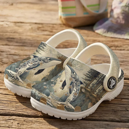 Native Orca Art Clogs Shoes for Adults & Kids