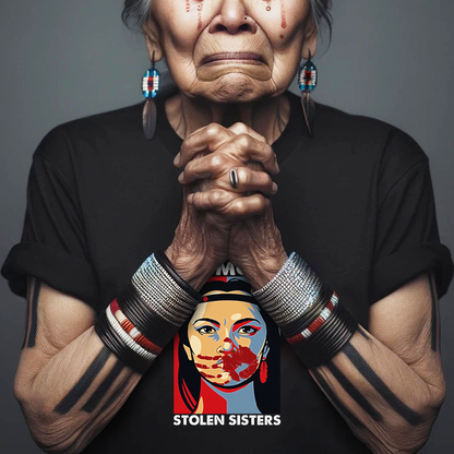 MMIW No More Stolen Sisters Red Hand Unisex T-Shirt