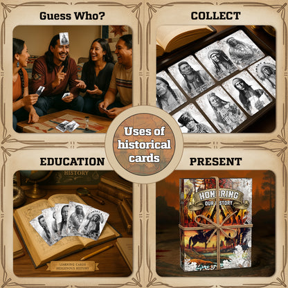 “Honoring Our History” Trading Card Set – 40 Legendary Native Chiefs, Men & Women– Two-Sided 2.5"x3.5"